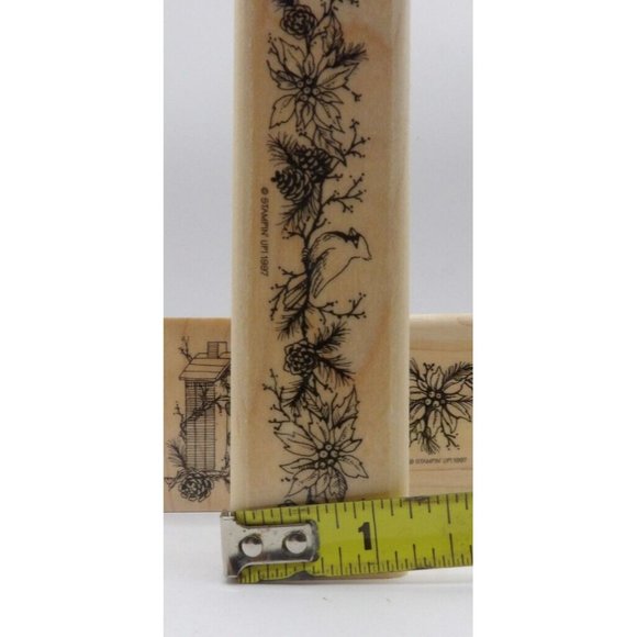 Stamps Set Nature's Christmas Stampin' Up! Set of 7 with box © 1997 - Picture 8 of 16